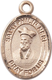 [9369KT] 14kt Gold Saint Philip Neri Medal