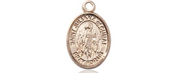 [9372KT] 14kt Gold Saint Juliana Medal