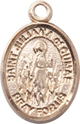 [9372KT] 14kt Gold Saint Juliana Medal