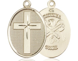 [0783KT5] 14kt Gold Cross National Guard Medal