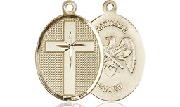 [0883KT5] 14kt Gold Cross National Guard Medal