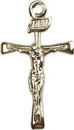 [2137GFY] 14kt Gold Filled Maltese Crucifix Medal - With Box