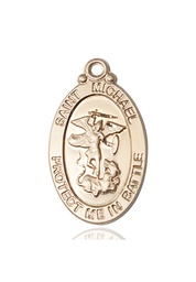 [1171KT6] 14kt Gold Saint Michael Navy Medal