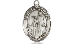 [8392SS] Sterling Silver Saint Jacob of Nisibis Medal