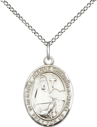 [8401SS/18SS] Sterling Silver Jeanne Chezard de Matel Pendant on a 18 inch Sterling Silver Light Curb chain