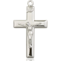 [2193SS] Sterling Silver Crucifix Medal