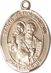 [8410GF] 14kt Gold Filled Saint Peter St Paul Medal