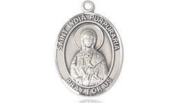 [8411SS] Sterling Silver Saint Lydia Purpuraria Medal