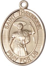 [8415GF] 14kt Gold Filled Saint Theodore Stratelates Medal