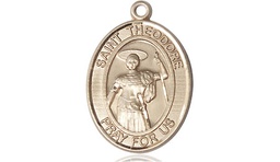 [8415GF] 14kt Gold Filled Saint Theodore Stratelates Medal