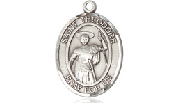 [8415SS] Sterling Silver Saint Theodore Stratelates Medal