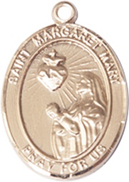 [8420GF] 14kt Gold Filled Saint Margaret Mary Alacoque Medal