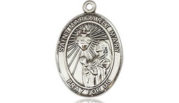 [8420SS] Sterling Silver Saint Margaret Mary Alacoque Medal