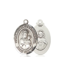 [8421SS] Sterling Silver Our Lady of Czestochowa Medal