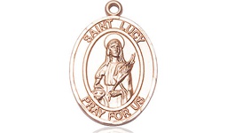 [8422GF] 14kt Gold Filled Saint Lucy Medal