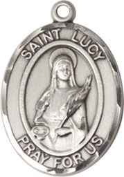 [8422SS] Sterling Silver Saint Lucy Medal
