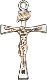 [2237GF/SS] Two-Tone GF/SS Maltese Crucifix Medal