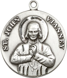 [2278SS] Sterling Silver Saint John Vianney Medal
