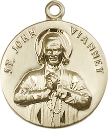 [2279GF] 14kt Gold Filled Saint John Vianney Medal