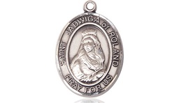 [8434SS] Sterling Silver Saint Jadwiga of Poland Medal