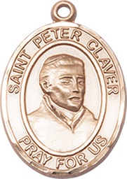 [8442GF] 14kt Gold Filled Saint Peter Claver Medal