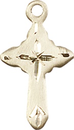 [2525GF] 14kt Gold Filled Cross Medal