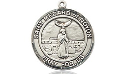 [8444RDSS] Sterling Silver Saint Medard of Noyon Medal