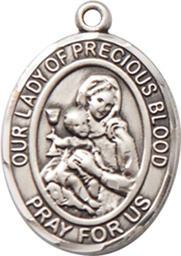 [8448SS] Sterling Silver Our Lady of the Precious Blood Medal