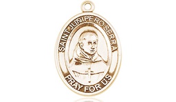 [8454GF] 14kt Gold Filled Saint Junipero Serra Medal