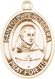 [8454GF] 14kt Gold Filled Saint Junipero Serra Medal