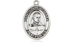 [8454SS] Sterling Silver Saint Junipero Serra Medal