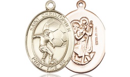 [8503GF] 14kt Gold Filled Saint Christopher Soccer Medal