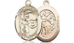 [8606GF] 14kt Gold Filled Saint Sebastian Golf Medal