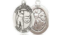 [8606SS] Sterling Silver Saint Sebastian Golf Medal