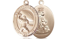 [8701GF] 14kt Gold Filled Guardian Angel Football Medal