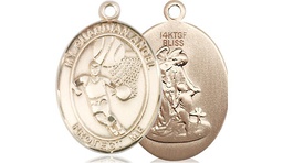 [8702GF] 14kt Gold Filled Guardian Angel Basketball Medal