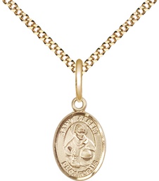 [9001GF/18G] 14kt Gold Filled Saint Albert the Great Pendant on a 18 inch Gold Plate Light Curb chain