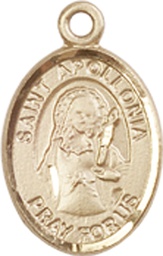 [9005GF] 14kt Gold Filled Saint Apollonia Medal