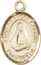 [9011GF] 14kt Gold Filled Saint Frances Cabrini Medal
