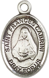 [9011SS] Sterling Silver Saint Frances Cabrini Medal