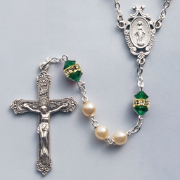 [41298/EM] Emerald Birthstone Rosary