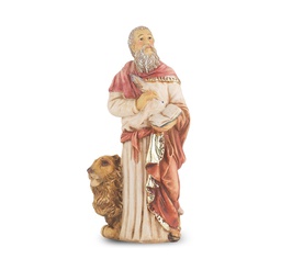 [HI-1735-488] 4" Cold Cast Resin Hand Painted Statue of St. Mark