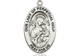 [11222SS] Sterling Silver Our Lady of Perpetual Help Medal