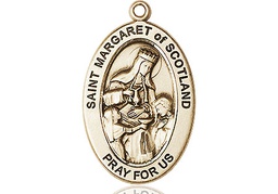 [11407GF] 14kt Gold Filled Saint Margaret of Scotland Medal