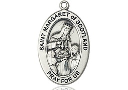 [11407SS] Sterling Silver Saint Margaret of Scotland Medal