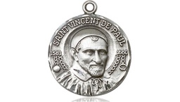 [1155SS] Sterling Silver Saint Vincent de Paul Medal