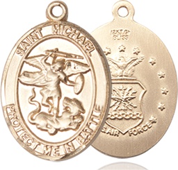 [1172GF1] 14kt Gold Filled Saint Michael Air Force Medal