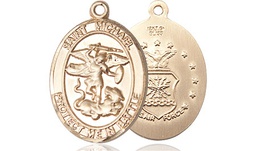 [1172GF1] 14kt Gold Filled Saint Michael Air Force Medal