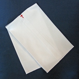 [GA-252W] Pure linen purificators with white cross