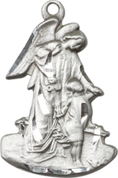 [1251SS] Sterling Silver Guardian Angel Medal